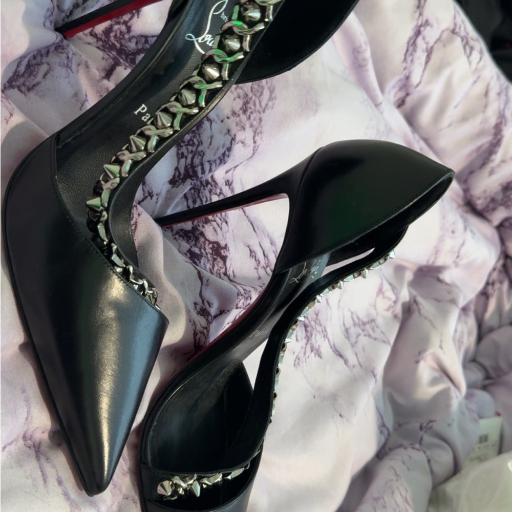 Christian Louboutin Black Studded Heels